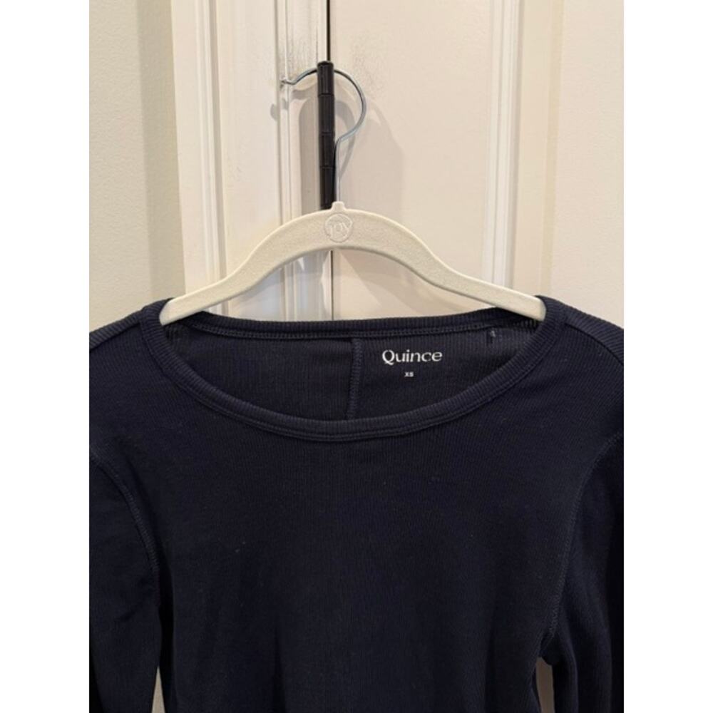 Quince NWOT XS Bundle SuperSoft Fleece Shorts & Organic Rib Long Sleeve Tee - Picture 12 of 16